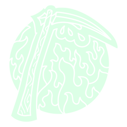 Hoz de la muerte en el inframundo Diseño PNG