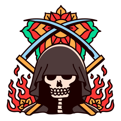 Grim reaper en el infierno Diseño PNG