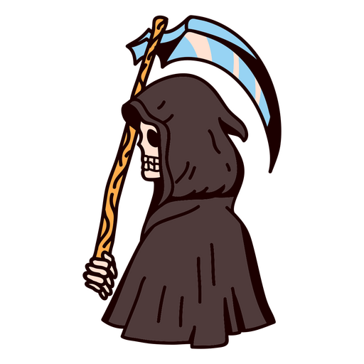 Grim reaper holding the reaping hook PNG Design