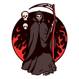 Spooky Grim Reaper Walking PNG & SVG Design For T-Shirts