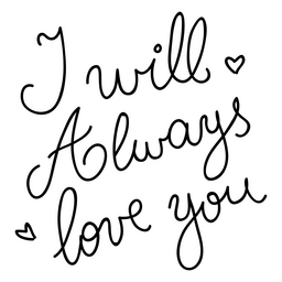 Siempre te amaré letras Diseño PNG