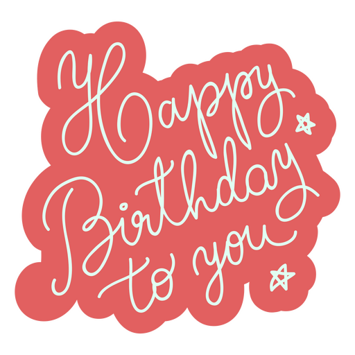 Happy Birthday sentiment lettering cut out