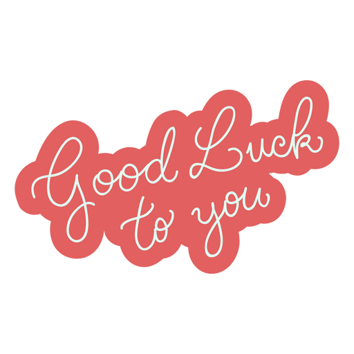 Good luck sentiment lettering cut out