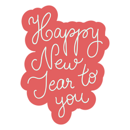 Feliz ano novo para você letras de sentimento cortadas Transparent PNG