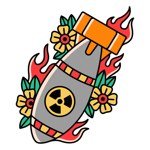 Rocket escaping the apocalypse PNG Design
