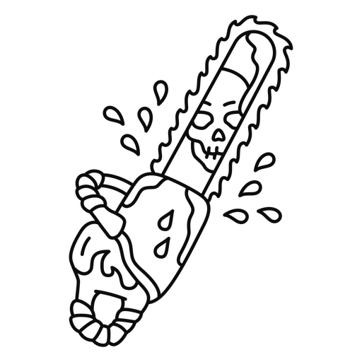 Tatuaje de motosierra apocalíptica Diseño PNG