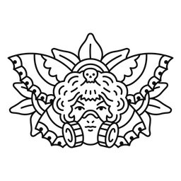 Apokalyptischer Schmetterling & Gasmaske PNG-Design