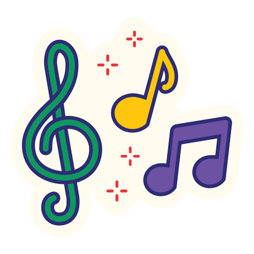 Music symbols PNG Design