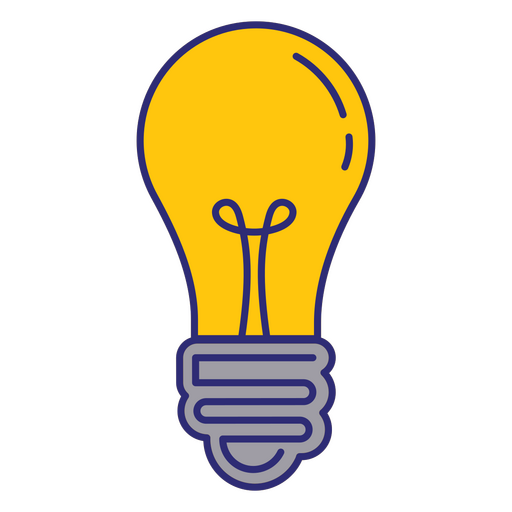 Electric bulb stroke icon PNG Design
