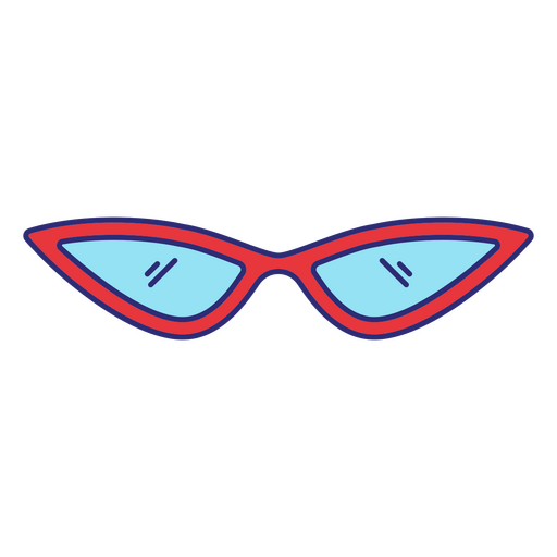 Eyeglasses with a red frame icon PNG Design