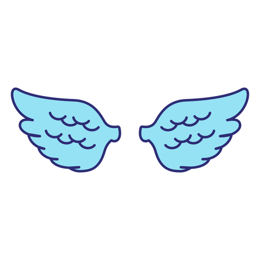 Alas azules de un ángel Diseño PNG