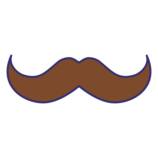 Ícone de bigode da velha escola Desenho PNG