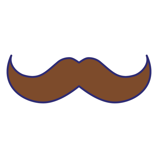 Icono de bigote de la vieja escuela Diseño PNG