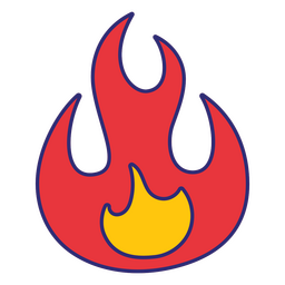 Bonfire & Flame Color Stroke Icon PNG & SVG Design For T-Shirts