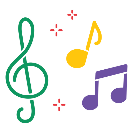 Icono de pentagrama musical Diseño PNG