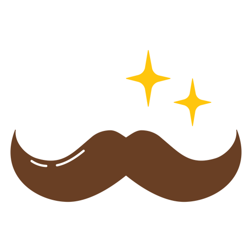 Icono de bigote de moda antigua Diseño PNG