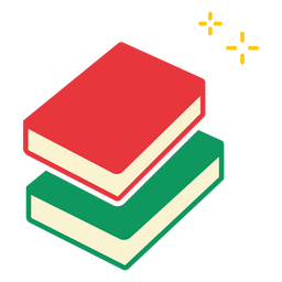 Red And Green Books Flat Icon PNG &amp; SVG Design For T-Shirts