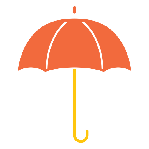 Paraguas naranja y amarillo Diseño PNG