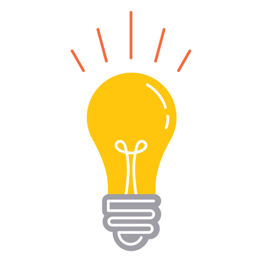 Classic light bulb icon PNG Design