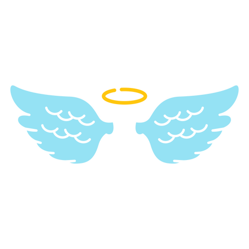 Angel wings & nimbus PNG Design