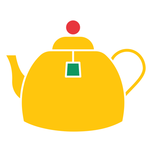 Yellow teapot PNG Design