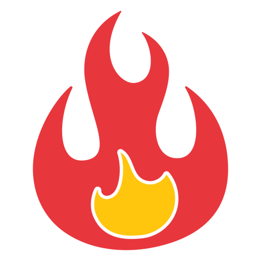 Flame Fire Black Contour PNG & SVG Design For T-Shirts