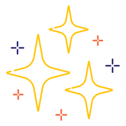Auffälliges Funkeln PNG-Design