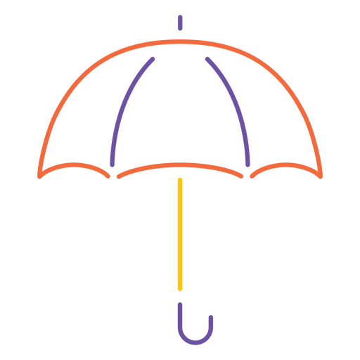 Multicolor umbrella PNG Design