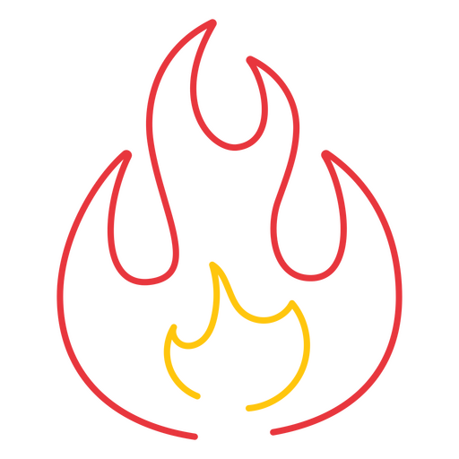 Ícone de fogueira e chama Desenho PNG