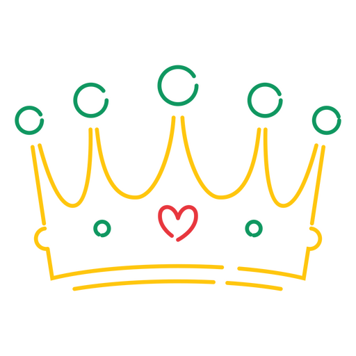 corona real amarilla Diseño PNG