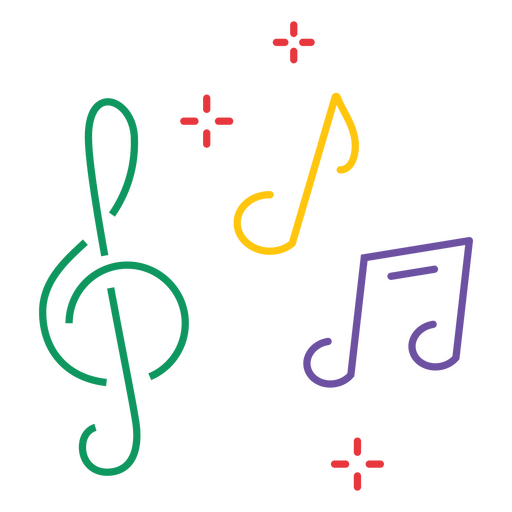 Musical notes figure PNG Design