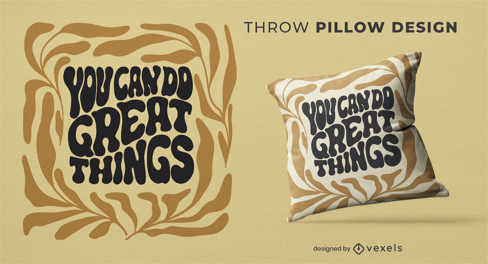 You can do great things throw pillow design