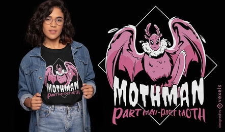 Moth monster cartoon t-shirt design