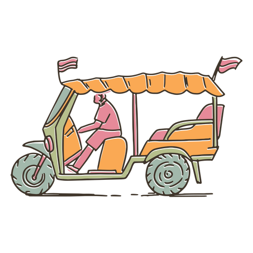 Man driving carriage PNG Design