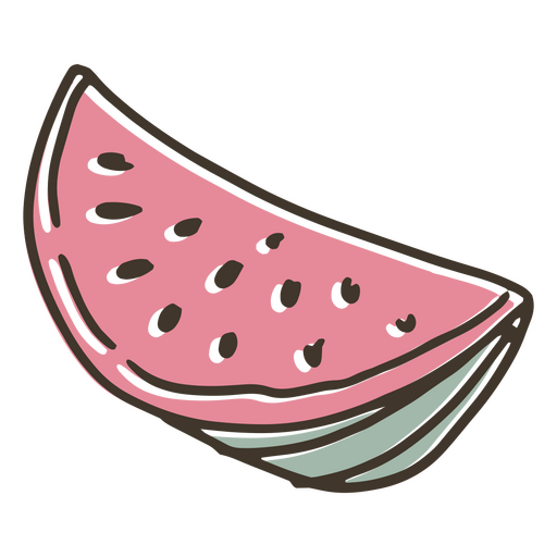 Slice of sweet watermelon PNG Design