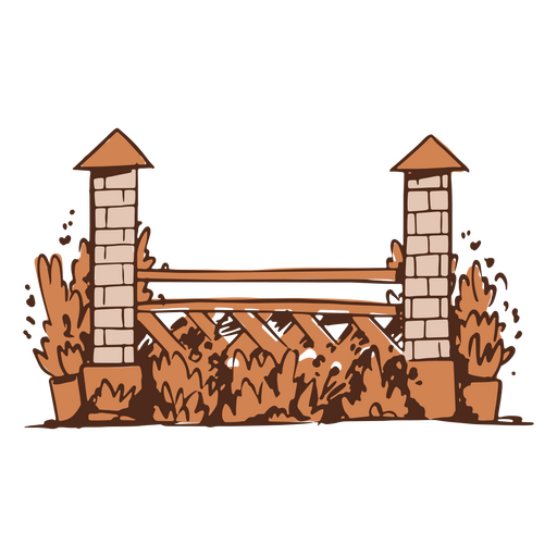 Country fence  PNG Design