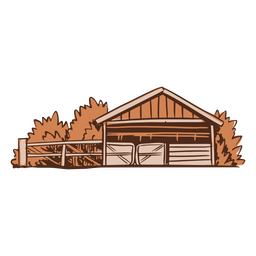 Horse boarding facility PNG Design