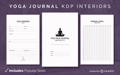 Yoga-Meditationstagebuch Designvorlage KDP
