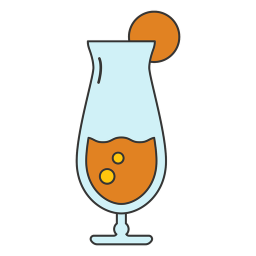 Bebida refrescante de naranja Diseño PNG