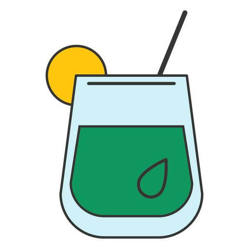Bebida verde refrescante Diseño PNG