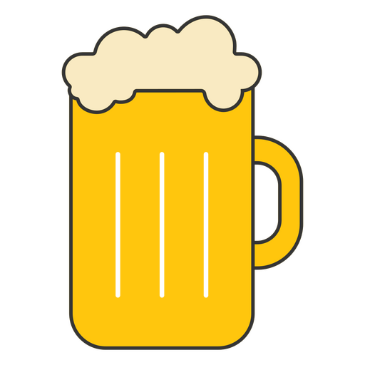 Refreshing beer glass PNG Design