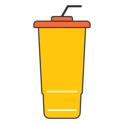 Trinkbecher aus gelbem Plastik PNG-Design