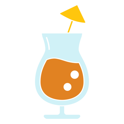 Cocktail refrescante com palha de guarda-chuva Desenho PNG