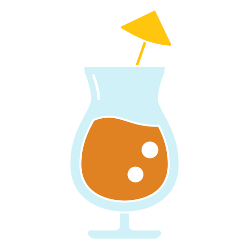 Erfrischender Cocktail mit Schirmstroh PNG-Design