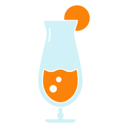 Erfrischender Cocktail mit Orangenscheibe PNG-Design