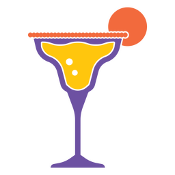 Cóctel con jugo de naranja Diseño PNG