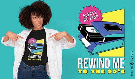 Cassette rewind 90s t-shirt design