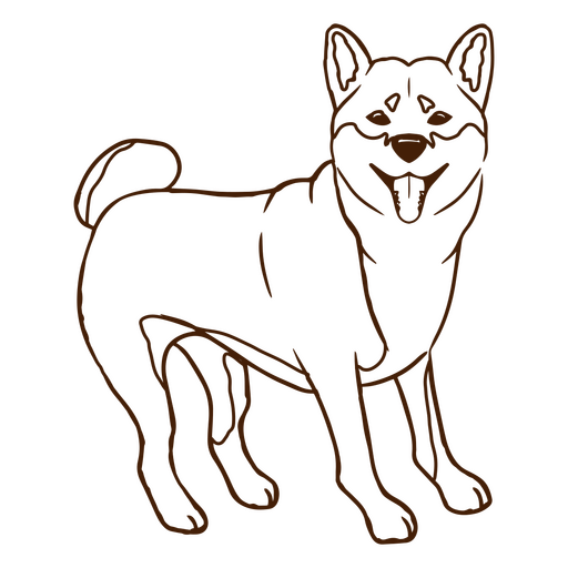 Hund der Rasse Shiba Inu PNG-Design