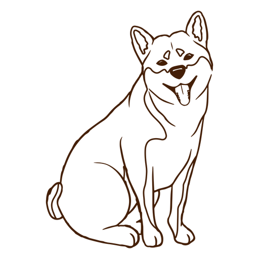 Adorable Shiba Inu dog PNG Design