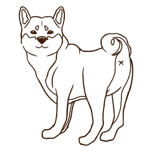 Japanischer Shiba Inu-Hund PNG-Design